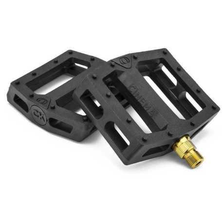 Педали BMX Cinema CK черные с золотой оськой